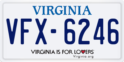 VA license plate VFX6246