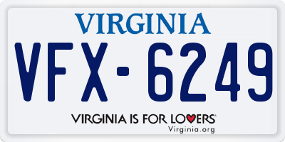VA license plate VFX6249