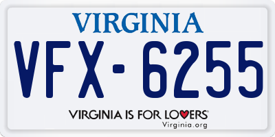 VA license plate VFX6255