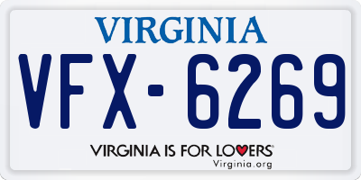 VA license plate VFX6269