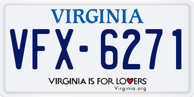 VA license plate VFX6271