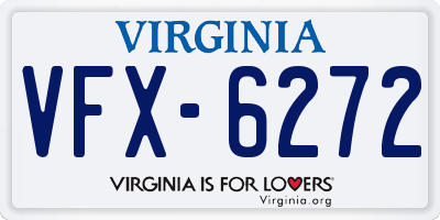 VA license plate VFX6272
