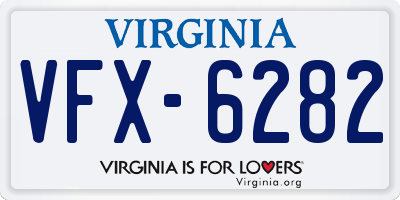VA license plate VFX6282