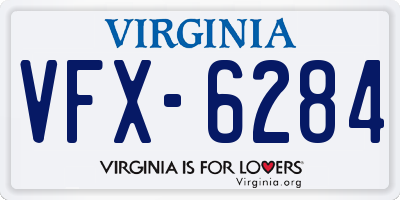 VA license plate VFX6284