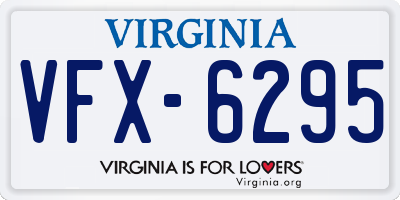 VA license plate VFX6295