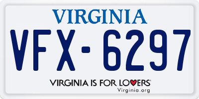 VA license plate VFX6297