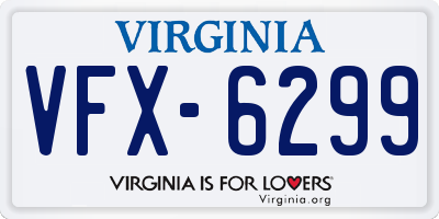VA license plate VFX6299