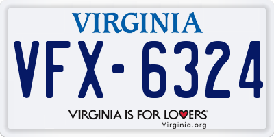VA license plate VFX6324