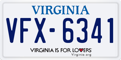 VA license plate VFX6341
