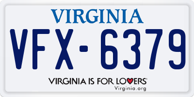 VA license plate VFX6379