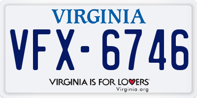 VA license plate VFX6746