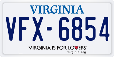 VA license plate VFX6854