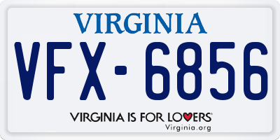 VA license plate VFX6856