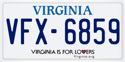 VA license plate VFX6859