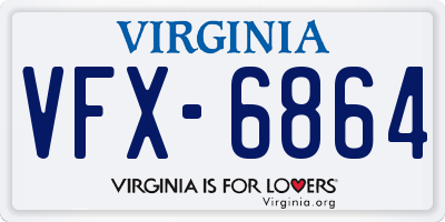 VA license plate VFX6864