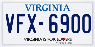VA license plate VFX6900