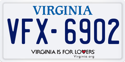 VA license plate VFX6902