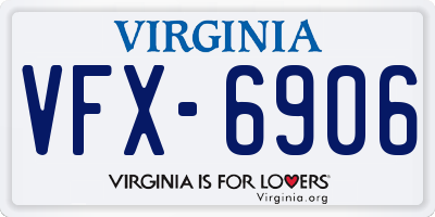 VA license plate VFX6906