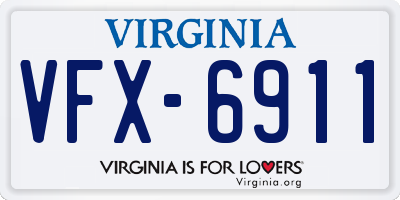 VA license plate VFX6911