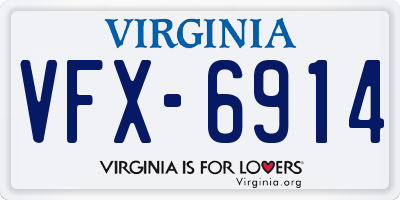 VA license plate VFX6914