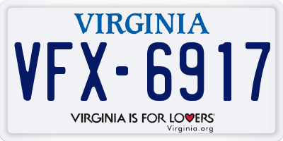 VA license plate VFX6917