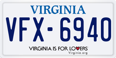 VA license plate VFX6940