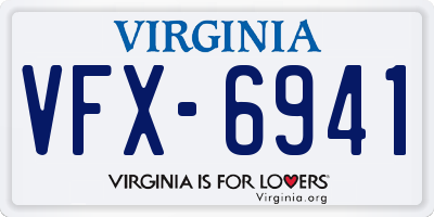 VA license plate VFX6941