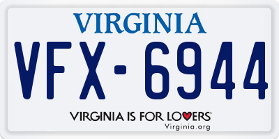 VA license plate VFX6944