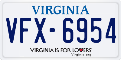 VA license plate VFX6954