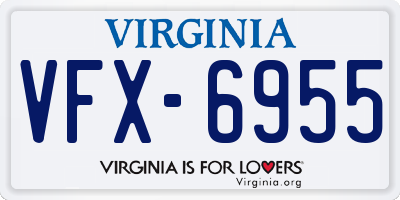 VA license plate VFX6955