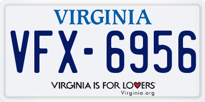 VA license plate VFX6956