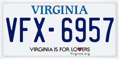 VA license plate VFX6957