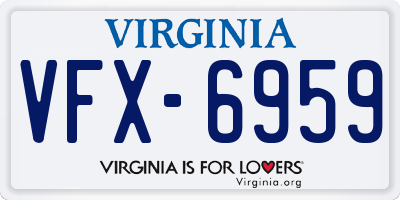 VA license plate VFX6959