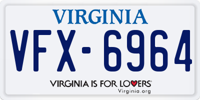 VA license plate VFX6964