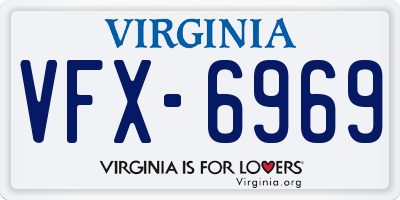 VA license plate VFX6969