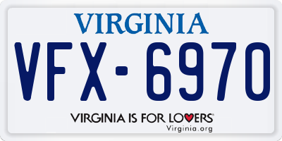 VA license plate VFX6970