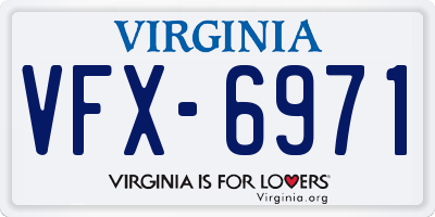 VA license plate VFX6971