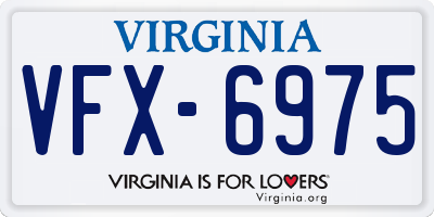 VA license plate VFX6975