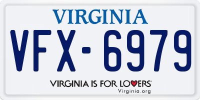 VA license plate VFX6979