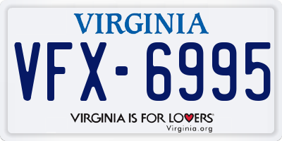 VA license plate VFX6995