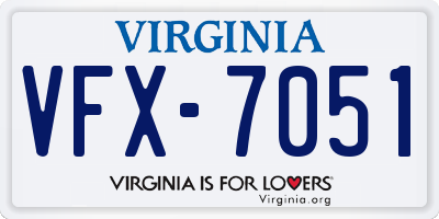 VA license plate VFX7051