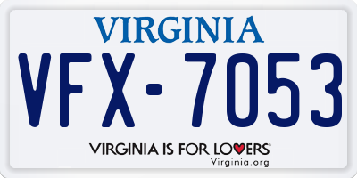 VA license plate VFX7053