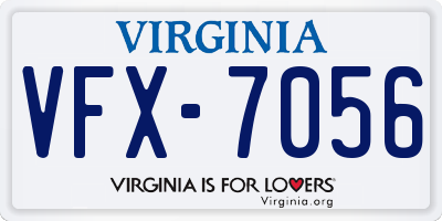VA license plate VFX7056