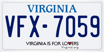 VA license plate VFX7059