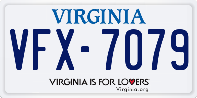 VA license plate VFX7079