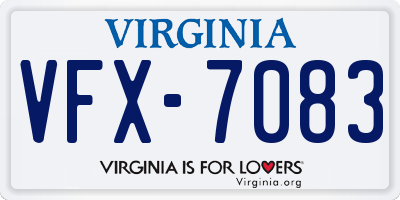 VA license plate VFX7083