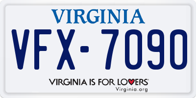 VA license plate VFX7090