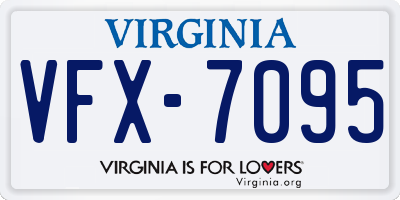 VA license plate VFX7095