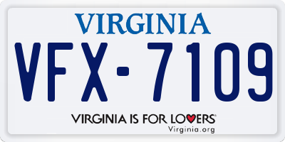 VA license plate VFX7109