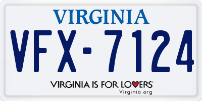 VA license plate VFX7124